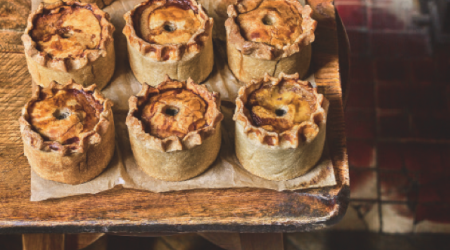 Venison and pheasant game pies